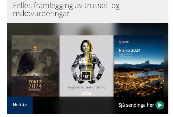 Felles Framlegging Trusselvurderinger 2024